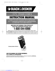 Black & Decker 1VPX 90521888 Instruction Manual
