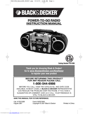 Black & Decker 90521849 Instruction Manual