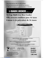 Black & Decker RC446 Use And Care Book Manual
