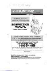 Black & Decker Fire Storm 492777-00 Instruction Manual