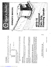Black & Decker 4010-10 Owner's Manual
