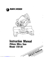 Black & Decker 1701-04 Instruction Manual