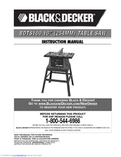 Black & Decker BDTS100 Instruction Manual