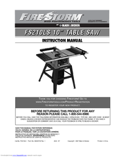 Black & Decker FIRESTORM FS210LS Instruction Manual