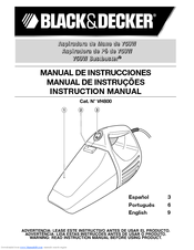 Black & Decker VH800 Instruction Manual