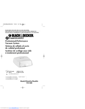 Black & Decker FRESHGUARD VS1300 Use And Care Book Manual