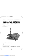 Black & Decker VC2000 Use And Care Book Manual