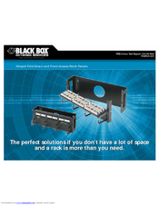 Black Box Hinged Fold-Down and Front-Access Patch Panels Specifications