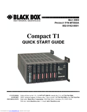 Black Box COMPACT T1 Quick Start Manual