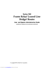 Black Box LR1530A-R3 User And System Administration Manual