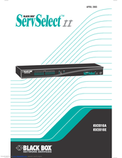 Black Box ServSelect II KV2016E Installer/User Manual