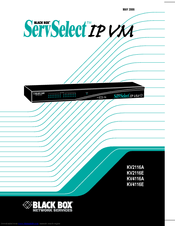Black Box ServSelect IP VM KV2116A Installer/User Manual