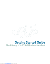 Blackberry HS-655 Getting Started Manual