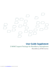 Blackberry S/MIME SUPPORT PACKAGE FOR SMARTPHONES User Manual Supplement