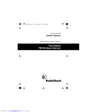 Radio Shack 43-492 Owner's Manual
