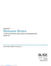 Blade Network Technologies BLADEOS 6.3 Release Notes