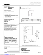 Blanco BLANCOPODOS 157-042 Specification Sheet