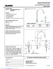 Blanco BLANCOPRECISION 157-061 Specification Sheet