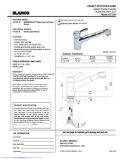 Blanco 157-079 Specification Sheet