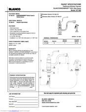 Blanco BLANCOGREENBRIER 157-082 Specification Sheet