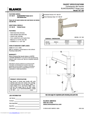 Blanco BLANCOQUADRIS 157-180 Specification Sheet