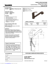 Blanco 157-184 Specification Sheet