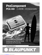Blaupunkt ProComponent PCA450 Owner's Manual