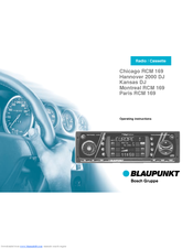 Blaupunkt FRANKFURT RCM 169 Operating Instructions Manual