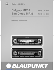Blaupunkt CALGARY MP35 Operating Instructions Manual