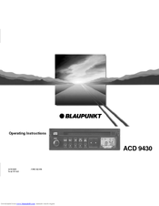 Blaupunkt ACD 9430 Operating Instructions Manual