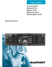 Blaupunkt Milano C70 Operating Instructions Manual