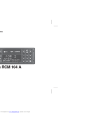 Blaupunkt BARCELONA RCM 104 A Operating Instructions Manual