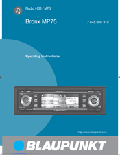 Blaupunkt BRONX MP75 Operating Instructions Manual