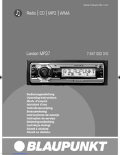 Blaupunkt LONDON MP37 7 647 553 310 Operating Instructions Manual