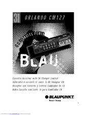 Blaupunkt ORLANDO CM127 Owner's Manual