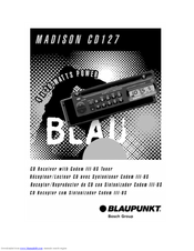Blaupunkt Madison CD127 Owner's Manual