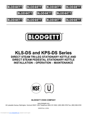 Blodgett KPS-DS Series Installation & Operation Manual