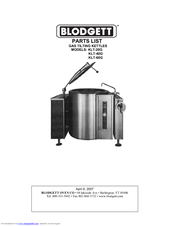 Blodgett KLT-20G Parts List