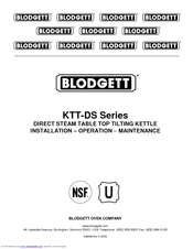 Blodgett KTT-10DS Installation & Operation Manual