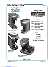 Bloomfield Horizon 0472 Owner's Manual