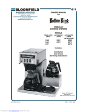 Bloomfield Koffee-King 8571 Manuals 