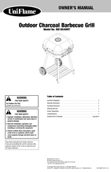 Uniflame Outdoor Charcoal Barbecue Grill NB1854WRT Owner's Manual