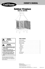 Blue Rhino Uniflame WAF520A Owner's Manual