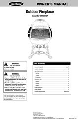 Blue Rhino Uniflame WAF741SP Owner's Manual
