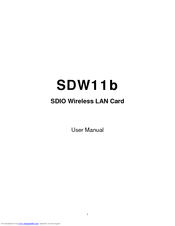 Boca Systems SDIO Wireless LAN Card SDW11b User Manual