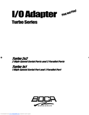 Boca Systems Turbo1x1 Installation Manual