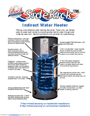 Bock Water heaters SideKick 119SK Specification