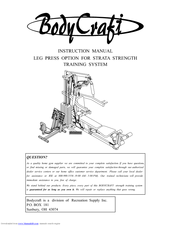 BodyCraft MA605LP Instruction Manual