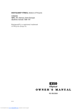 Bodyguard E350 Elliptical Owner's Manual