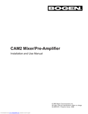 Bogen CAM2 Installation And Use Manual